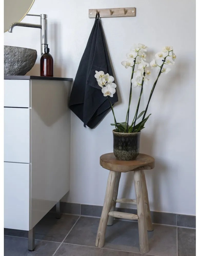 Табуретка от тиково дърво с 4 крака, ø 30 cm Badia - House Nordic