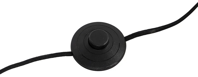 Дизайнерски подов аплик черен с опушено стъкло - Dome