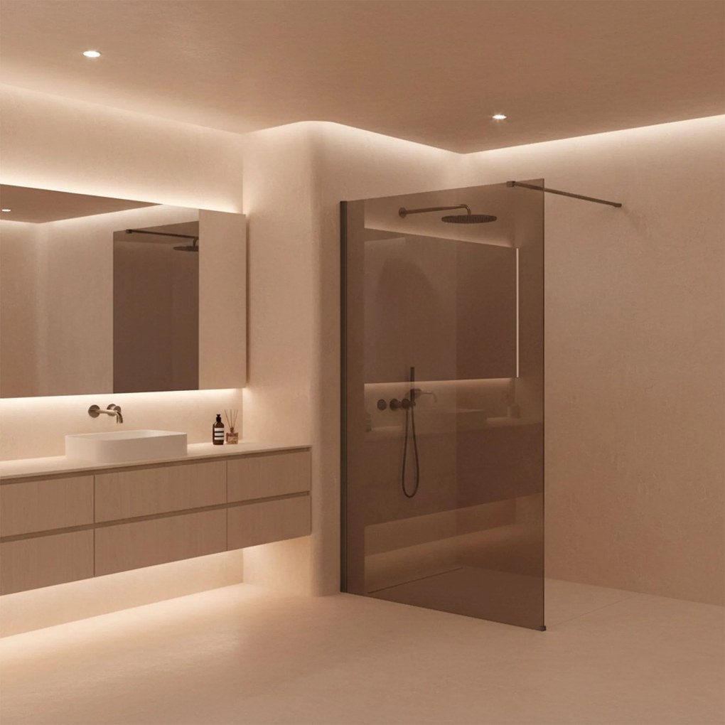 Параван за душ Rea Flexi Brown / Titan 120