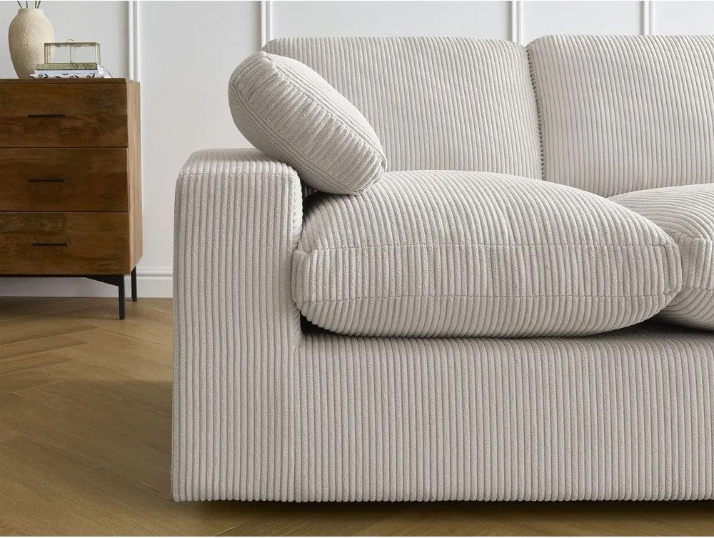 Бежов ъглов диван от рипсено кадифе Belair – Bobochic Paris