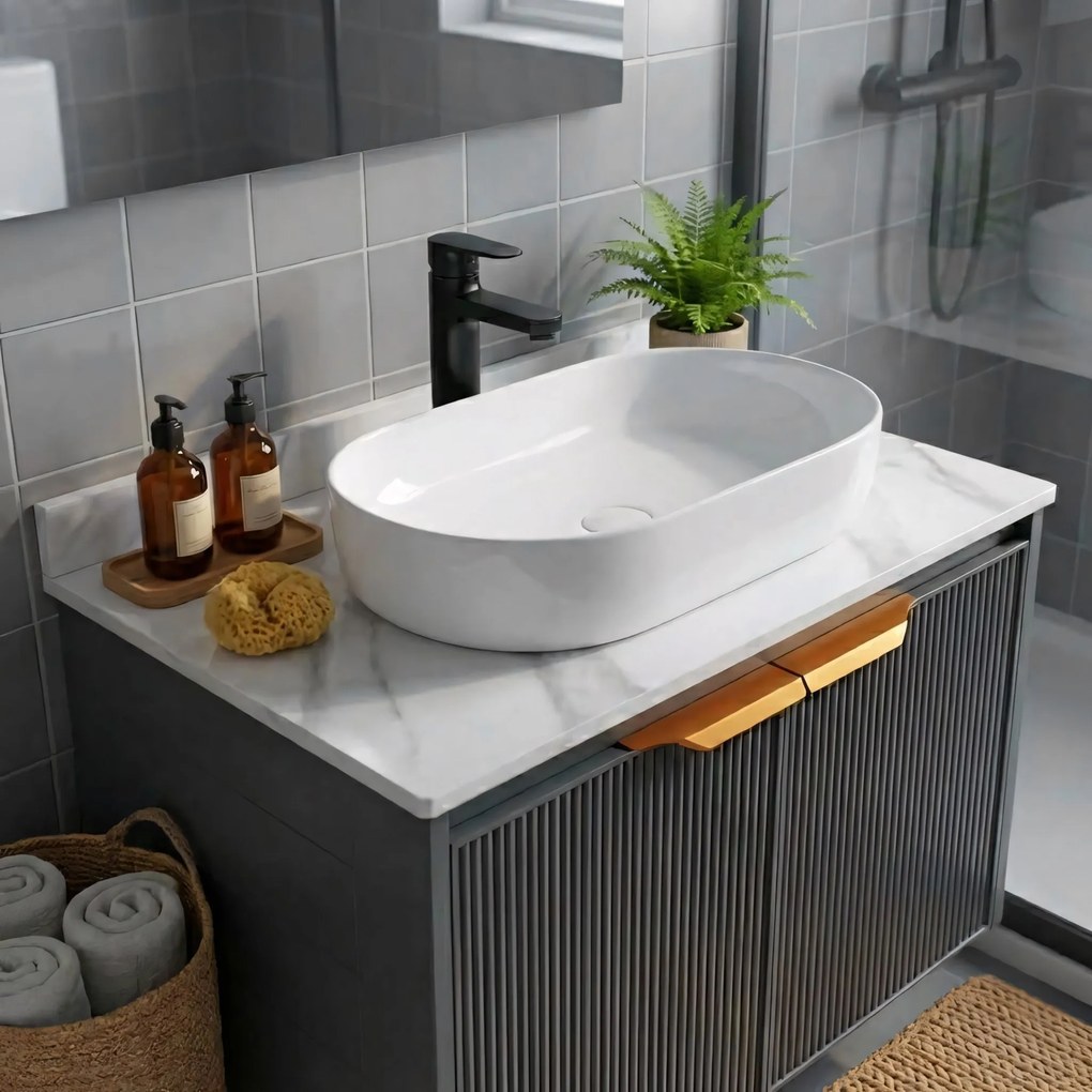 Комплект мебели за баня с плот Marti 60cm Grey