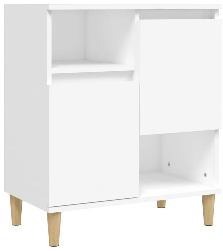 821140 vidaXL Сайдборд, бял, 60x35x70 см, инженерно дърво