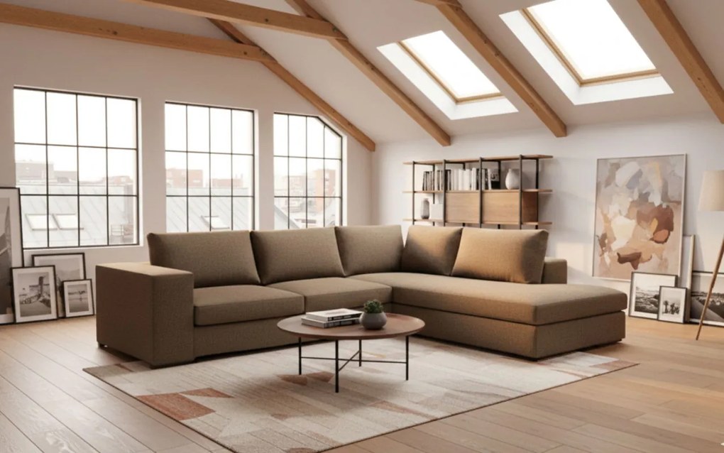 Ъгъл диван Carla-Left-260φ 200β-Sand