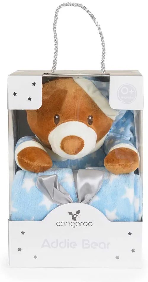 CANGAROO Одеяло с играчка ADDIE BEAR СИНЬО