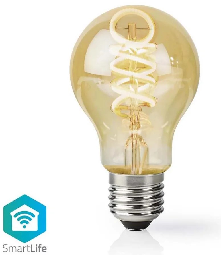 Nedis WIFILRT10A60 - LED крушка с възможност за димиране A60 E27/4,9W/230V Wi-Fi 1800-6500K