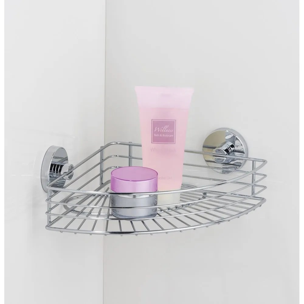 Самозалепващ се комплект аксесоари за баня лъскаво сребро Bari – Wenko