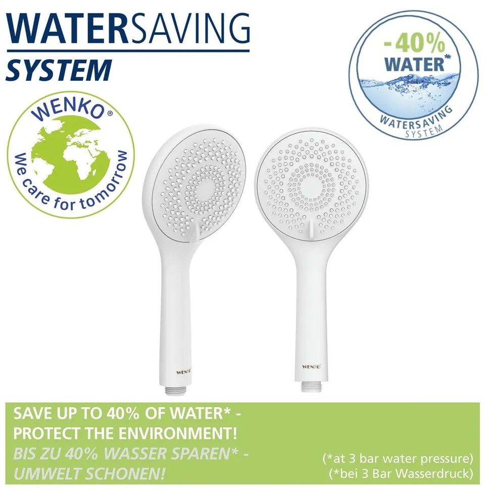 Бял душ комплект от неръждаема стомана 70 cm Watersaving – Wenko