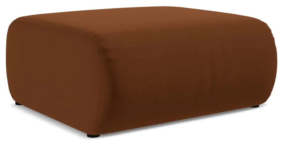 Оранжева/кафява кадифена табуретка Ekahi – Makamii