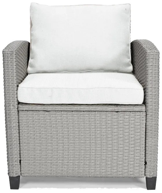 Стилни градински мебели от ратан в сиво