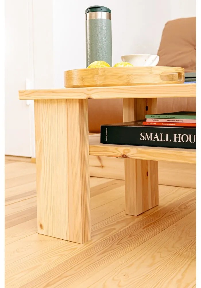 Масичка за кафе от масивен бор в естествен цвят 45x68 cm Japan – Karup Design