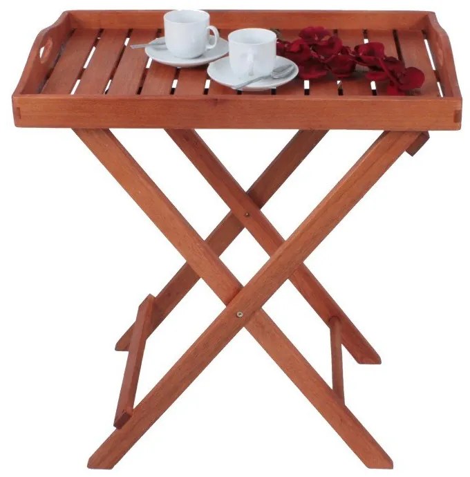 Градинска масичка от масивен евкалипт 42x67 cm Dallas – Garden Pleasure