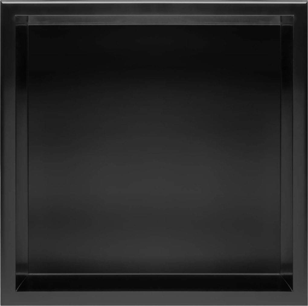 Вграден рафт за баня 30x30 matte black