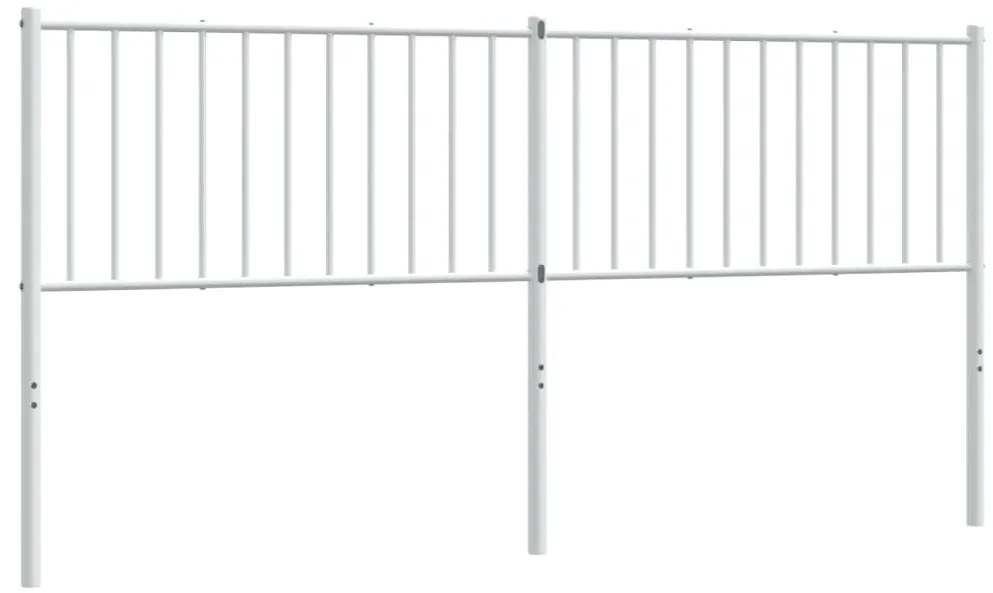 350967 vidaXL Метална резервна табла за легло, бяла, 180 см