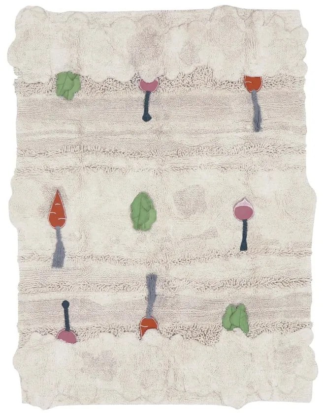 Кремаво памучно детско килимче за игра 120x160 cm Veggie Garden – Lorena Canals