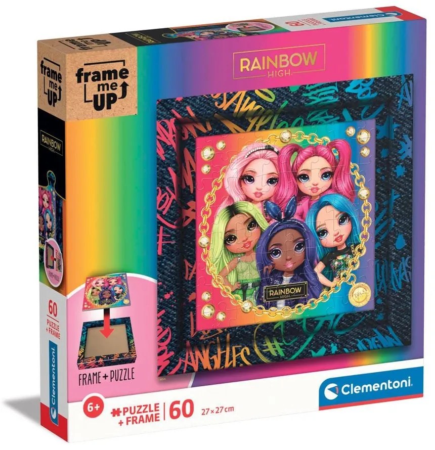 Clementoni - Пъзел Frame Me Up Rainbow High 60 части 38810