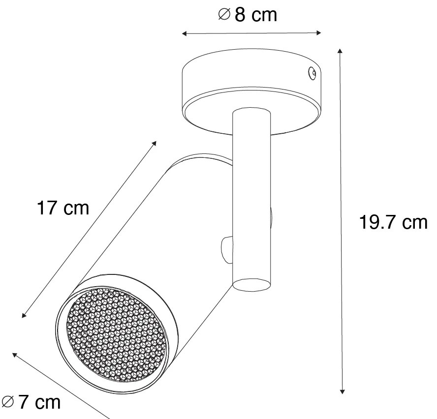 Дизайнерски прожектор златен регулируем - Scopio Honey