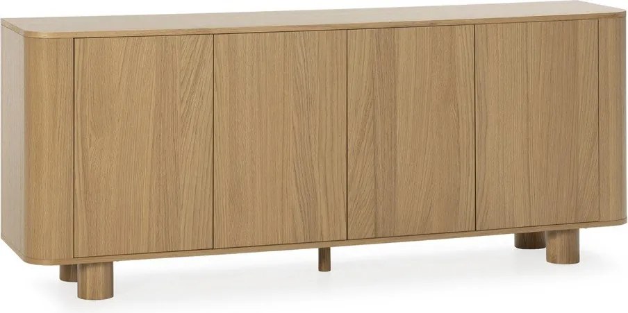 Скрин от декор от дъб в естествен цвят 180x75x40 cm Padoc – MOME