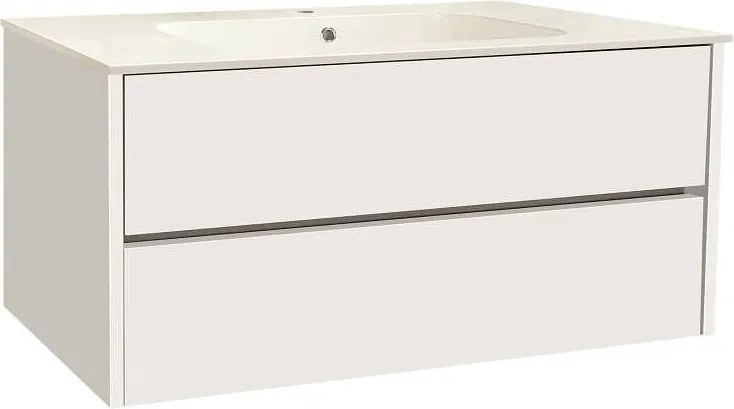 Конзолен PVC шкаф ICP 9955, Inter Ceramic, с умивалник, 99x45x55см