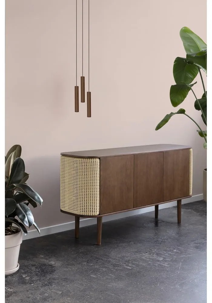 Нисък дъбов скрин в кафяво-бежово 150x75 cm Treasures - UMAGE