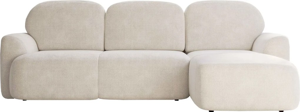 Ъглов диван Nabu-Екрю-Десен