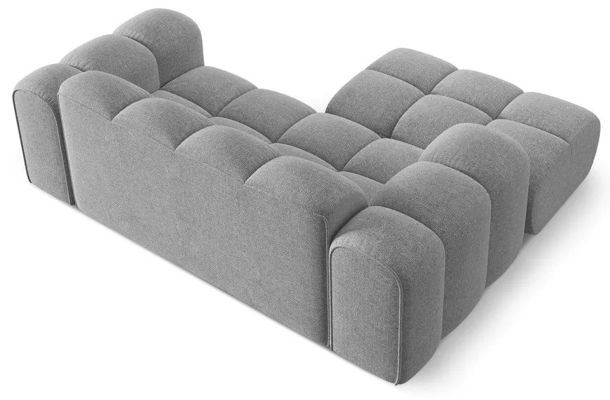 Светлосив шенилов ъглов диван (ляв ъгъл) Treno – Cosmopolitan Design