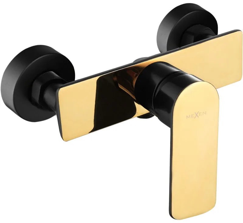 Mexen Alfa душ батерия, черна/златна - 745740-75