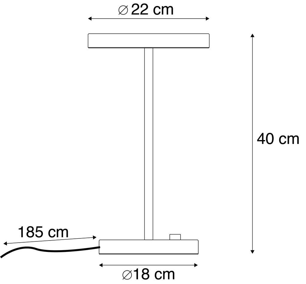 Модерна лампа за маса бронз с LED - диско