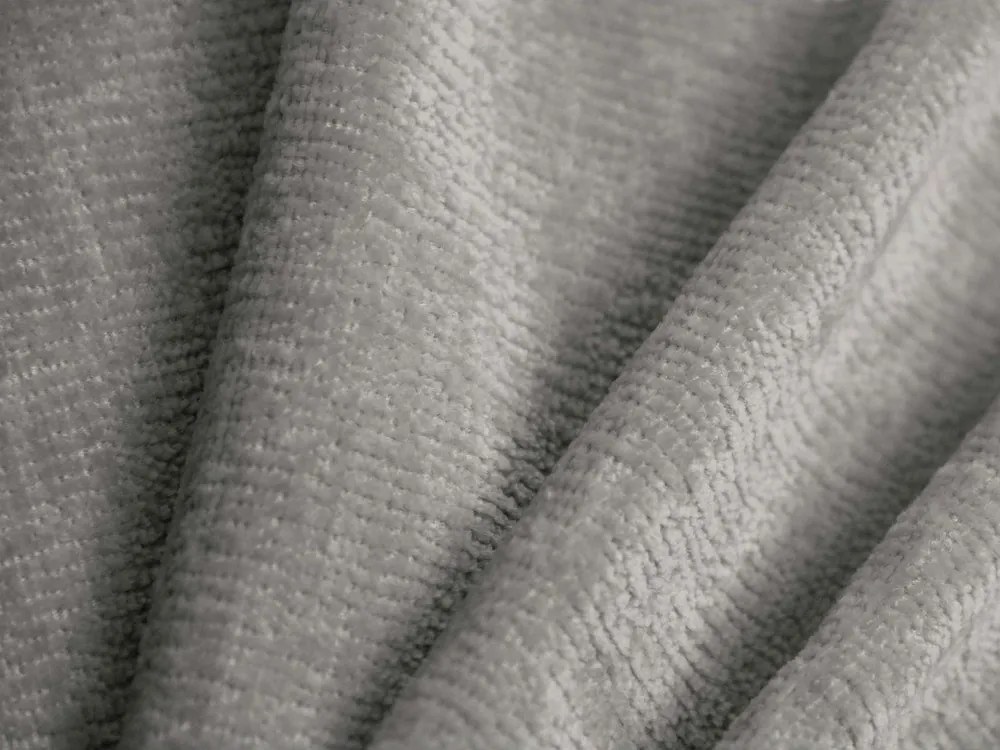 Светлосиво двойно легло 180x200 cm тапицирано с място за съхранение с включена подматрачна рамка Ovalo – Micadoni