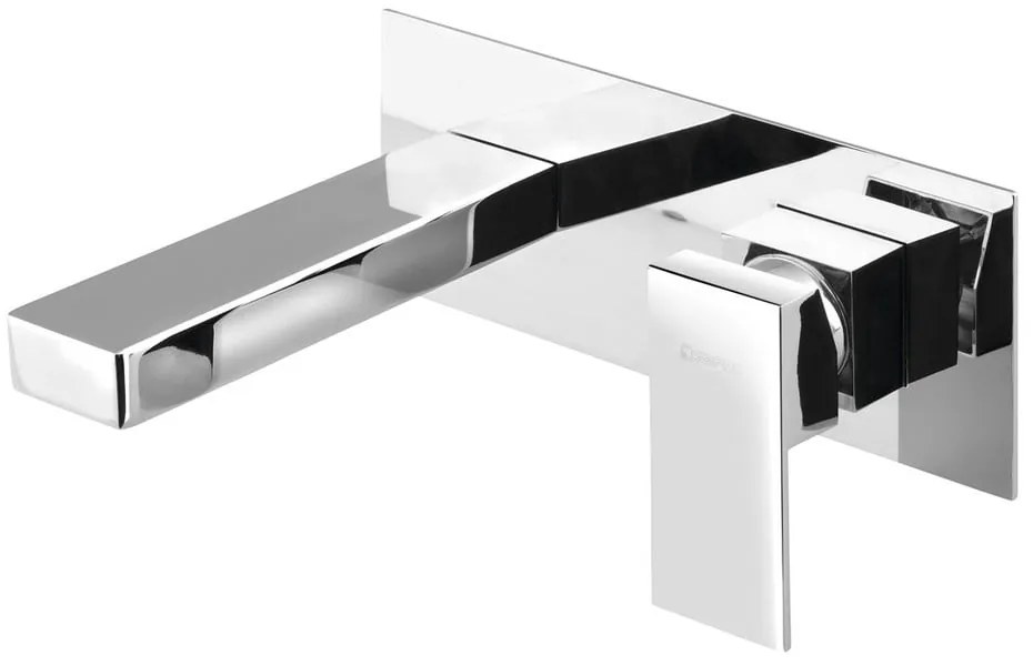 Вградена батерия за мивка в лъскаво-сребрист цвят (1 изход) Latus – Sapho