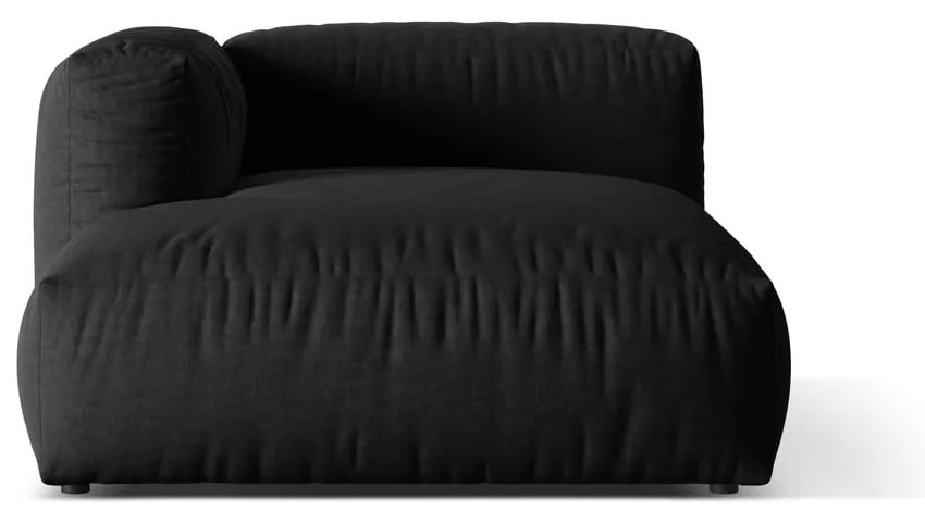 Черен модул за диван (ляв ъгъл) Martina – Micadoni Home