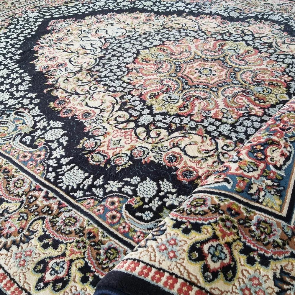 Реколта килим с луксозна синьо-червена шарка Ширина: 200 см | Дължина: 300 см
