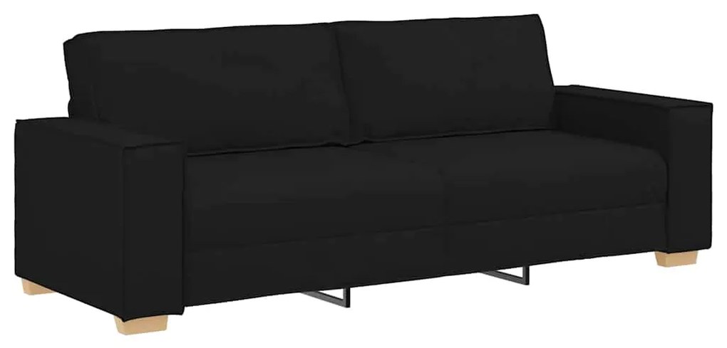 4104992 vidaXL 3-местен диван, черен, 180 см, плат
