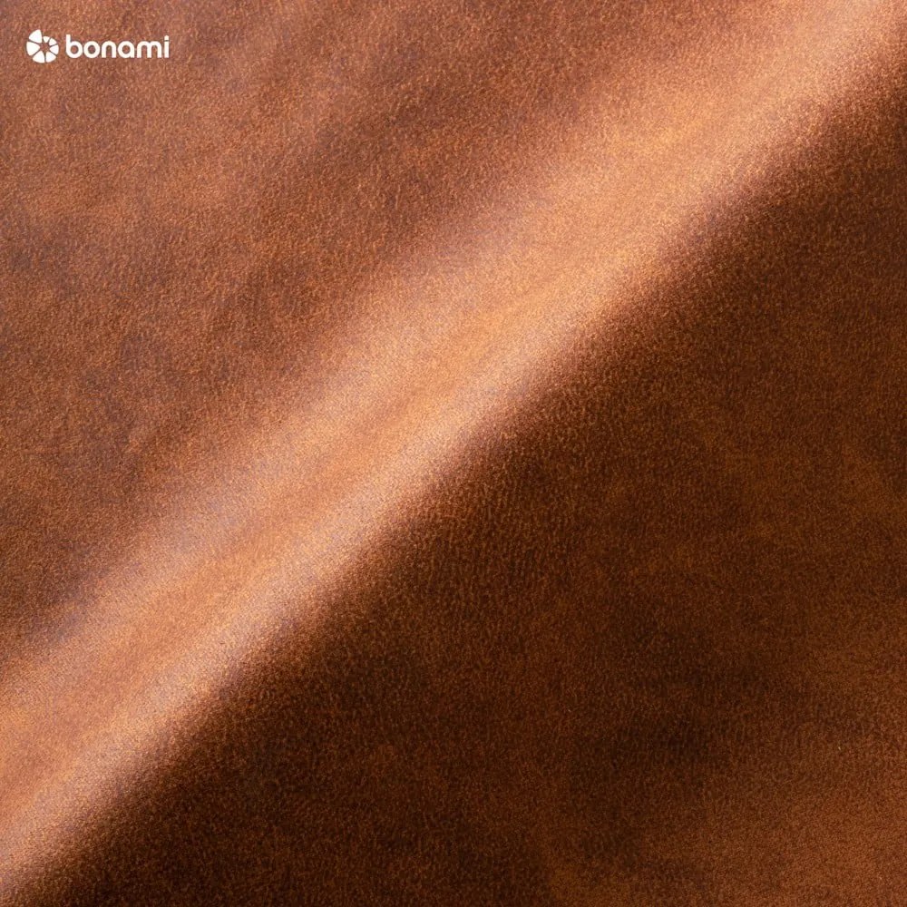 Кафяв ъглов диван от изкуствена кожа (ляв ъгъл) Hamburg – Scandic