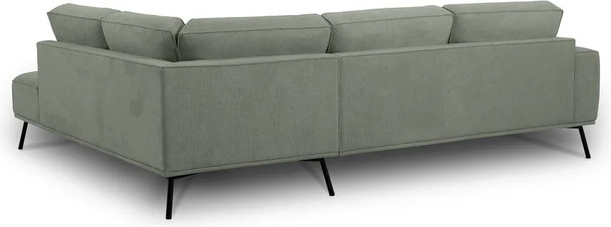 Зелен шенилов ъглов диван (десен ъгъл/L форма) Amsterdam – Scandic