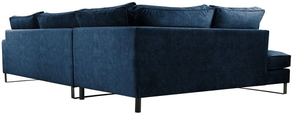 Ъглов диван Corblack-Blue-Left