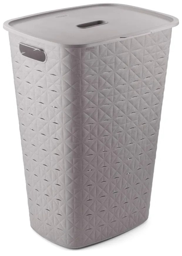 Светлокафяв пластмасов кош за пране 56 l Softex – Curver