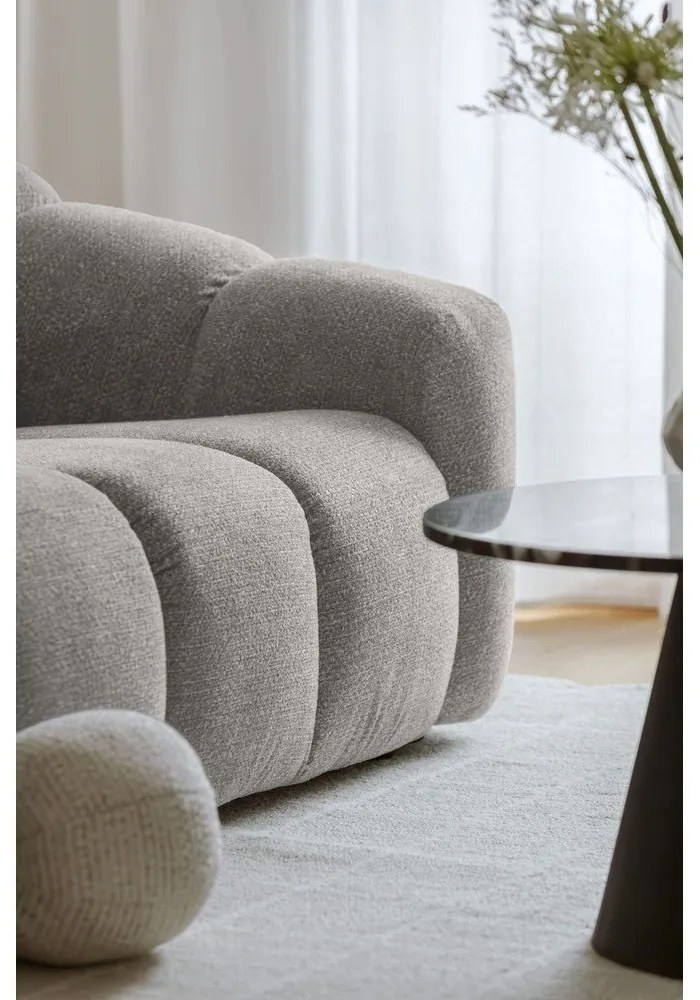 Светлосив ъглов диван (десен ъгъл/L форма) Shell – Miuform