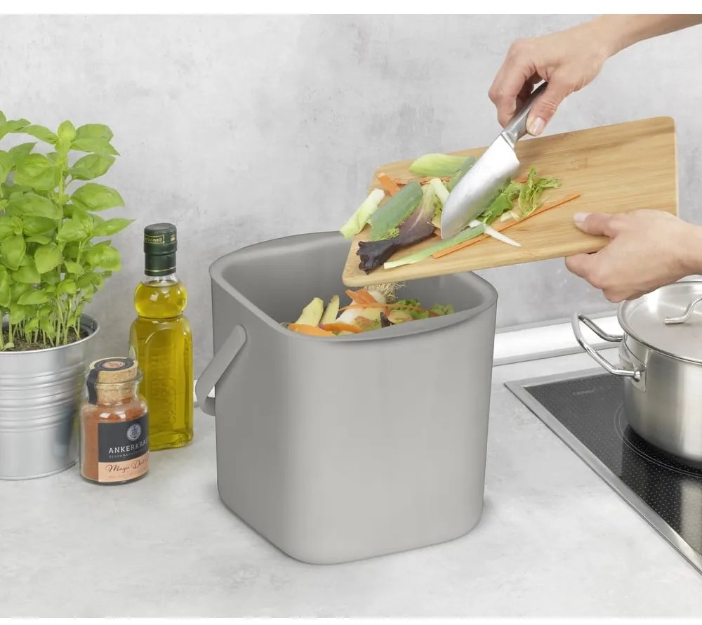 Светлосив контейнер за компостируеми отпадъци 3 l Conny – Wenko