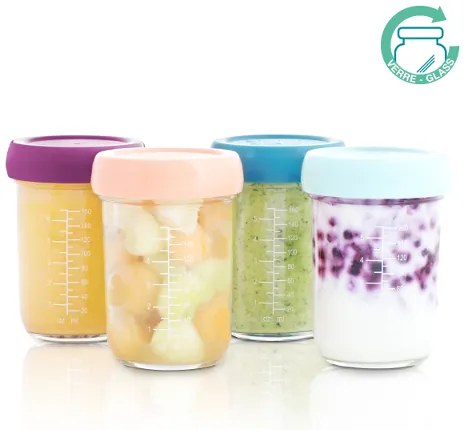 Babymoov - Комплект Стъклени купички за храна 4 броя 240 ml