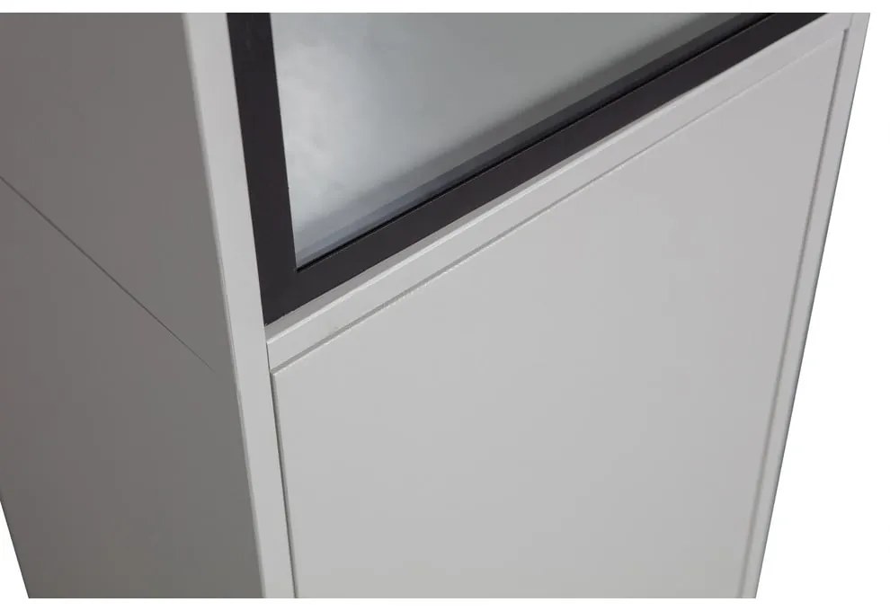 Светлосива витрина от борова дървесина 53x230 cm Basic - vtwonen