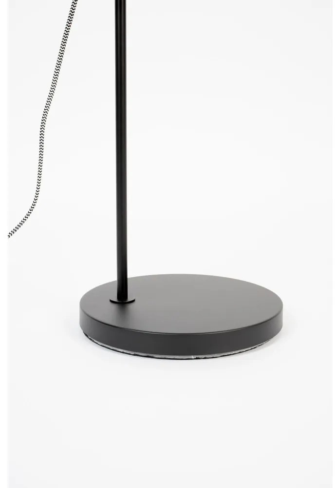 Черна подова лампа с метален абажур (височина 135 cm) Landon – White Label