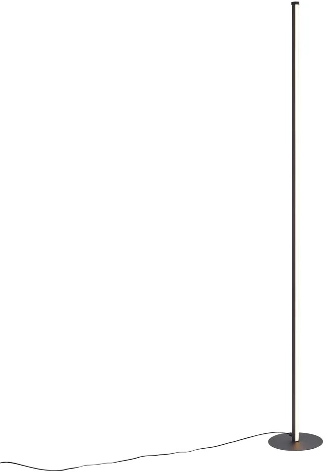 Дизайнерска подова лампа черна с LED и димер с докосване - Clutch