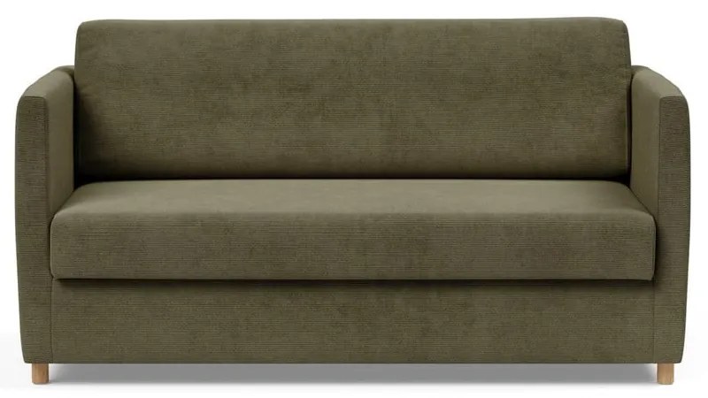 Тъмнозелен велурен разтегателен диван Olan - Innovation