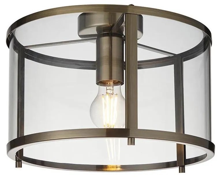 Endon 103112 - Плафон HOPTON 1xE27/10W/230V, матов хром