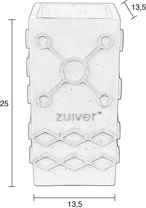 Светлосива бетонна ваза Graphic - Zuiver