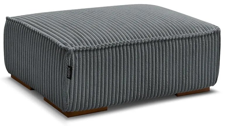 Тъмносива табуретка от рипсено кадифе Chelsea – Bobochic Paris