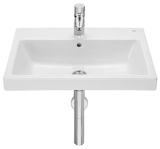 Умивалник за стенен монтаж или върху мебел, A3270M1000, Roca, порцелан, бял, 60x46x17.5см