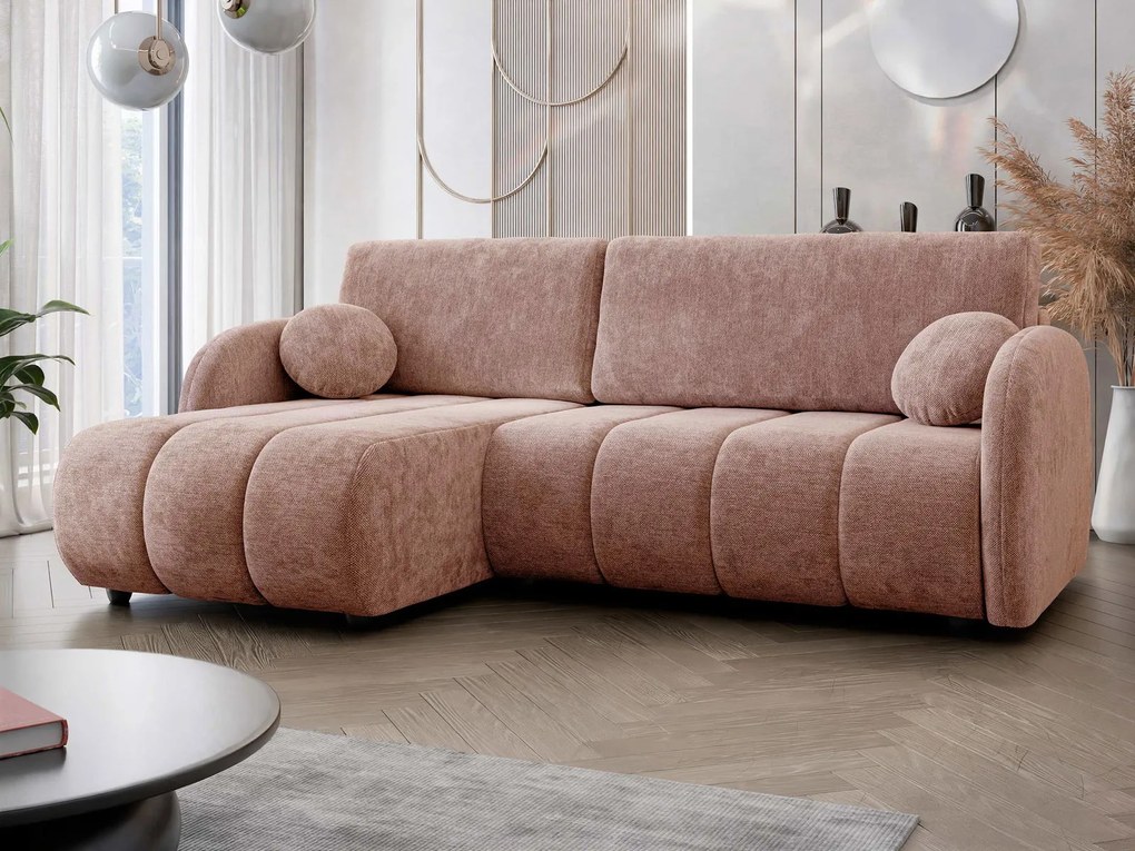 Ъглов диван Zara-Розово
