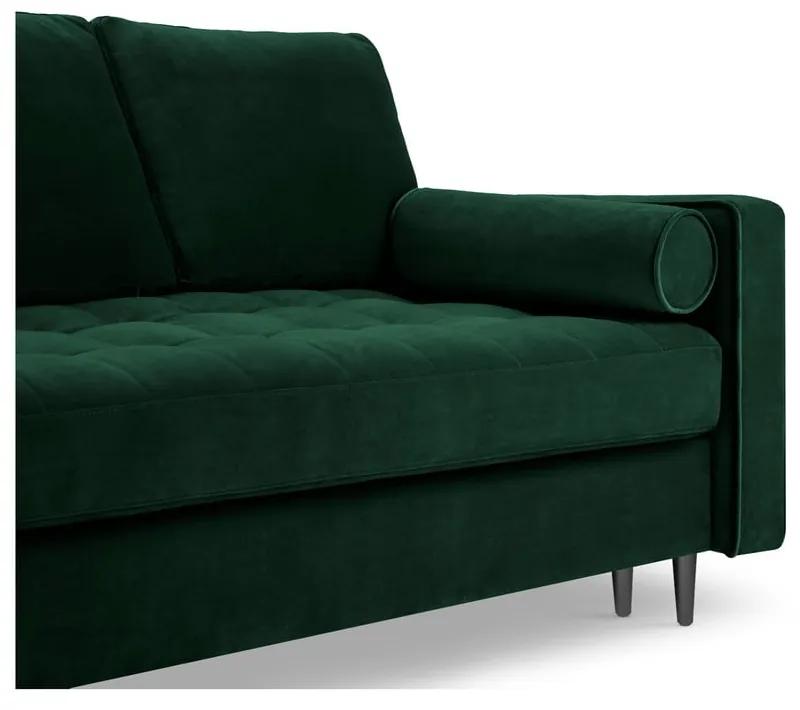 Разтегателен диван от зелено кадифе Santo - Milo Casa