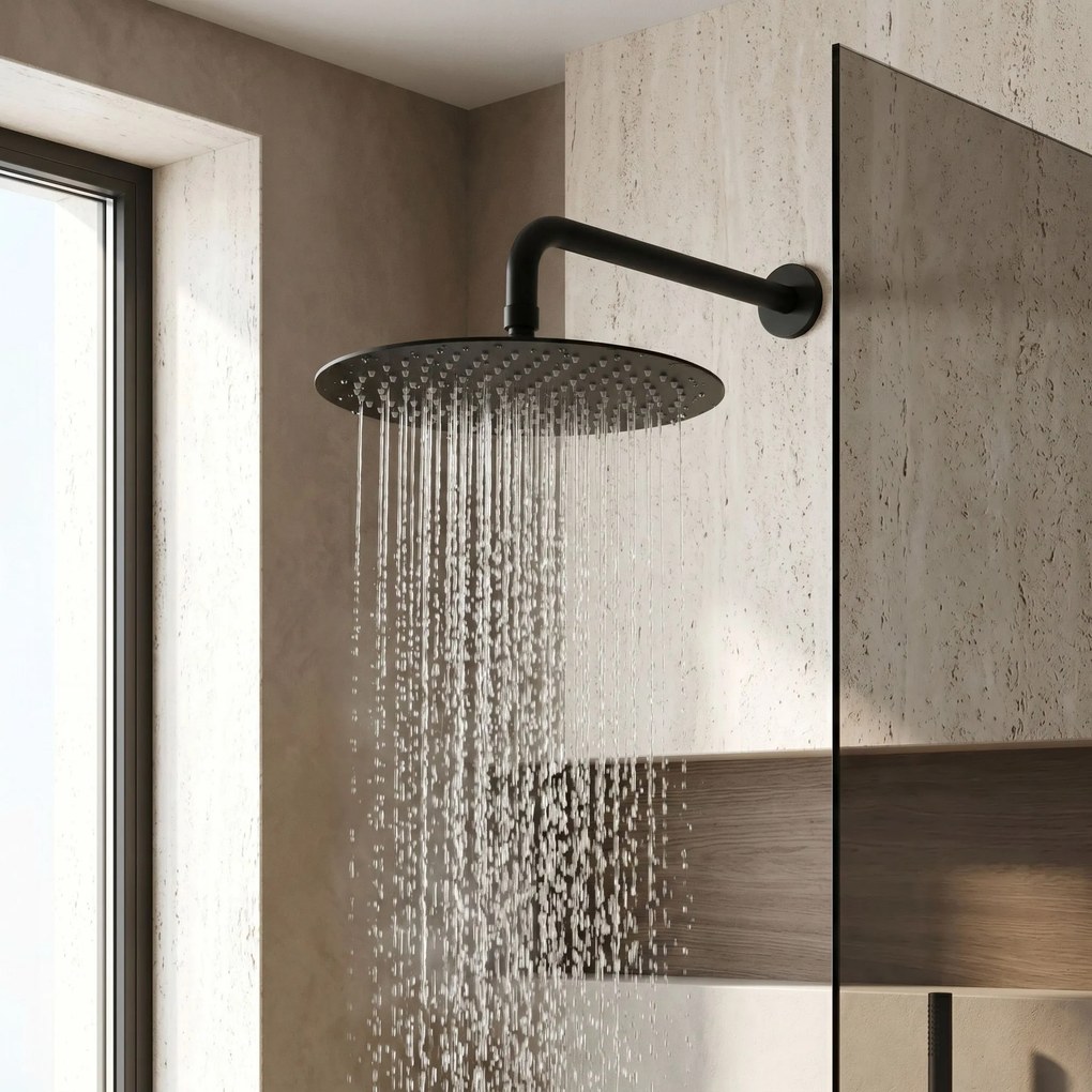Кръгла душ глава REA JS-P014B 30cm Black